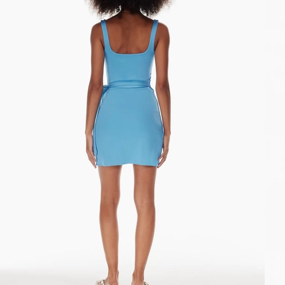 Aritzia wrap dress light blue - Picture 2 of 6